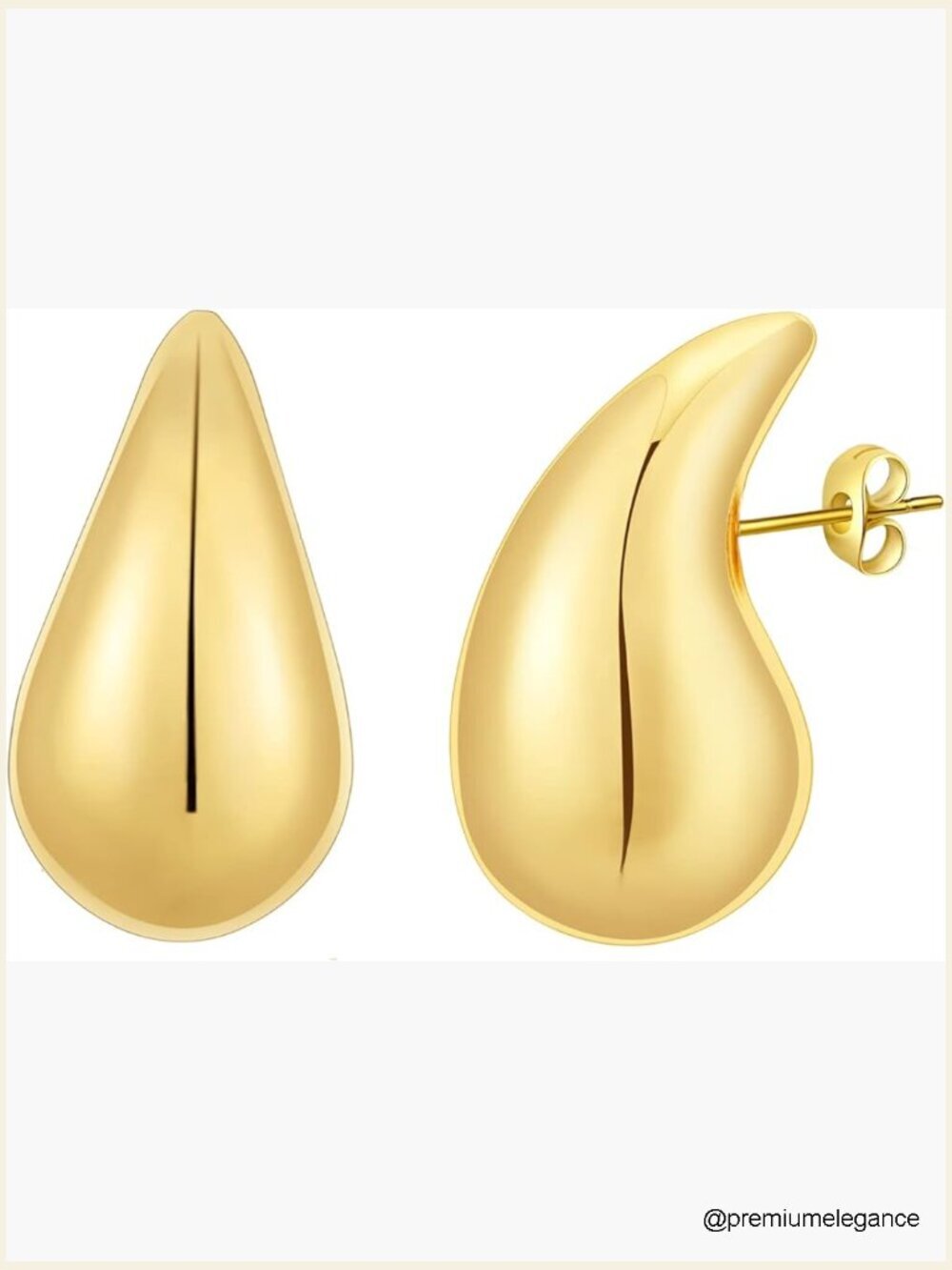 Chunky 14K Gold Plated Hoop Earrings - Lightweight, Hypoallergenic